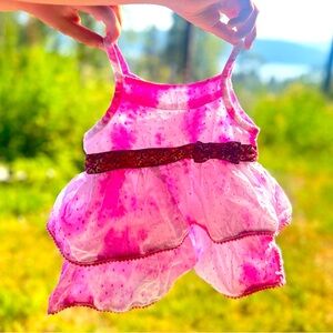 pink tie dye baby dress 🩷🤍